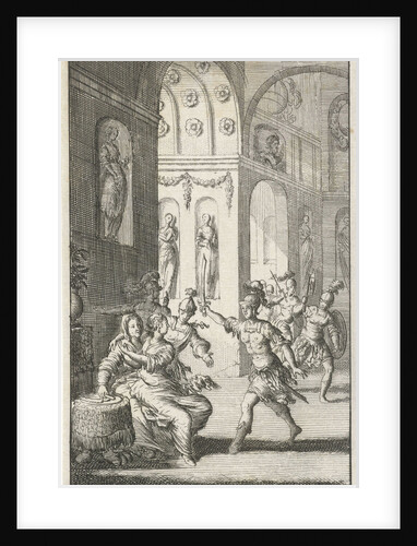Armed men abduct a Roman bride by Jan Bouman