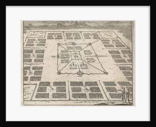 Tabernacle surrounded by camps of the twelve tribes of Israel by Pieter Mortier