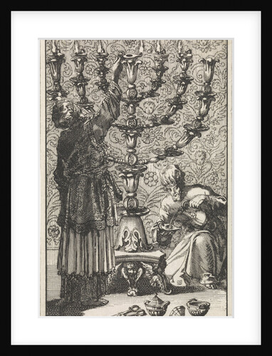 Golden Menorah, candelabrum by Pieter Mortier