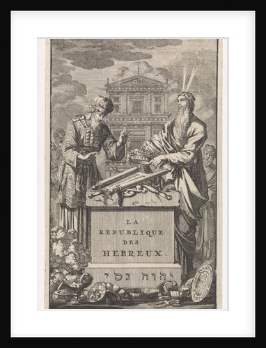 Moses and Aaron standing behind an altar by Pieter Mortier