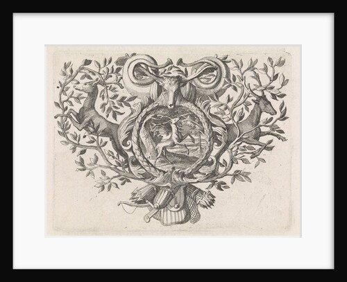 Deer under a tree struck by lightning by Jacob Lindenberg