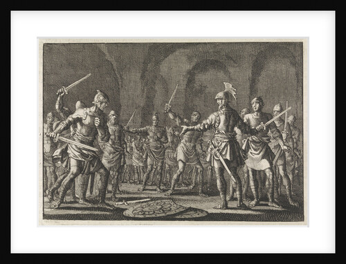 Josephus after conquering Jotapata with 40 companions in a cave by Pieter Mortier