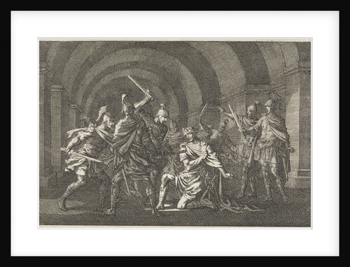 Emperor Caligula attacked in a vault by an armed gang and killed by Pieter Mortier
