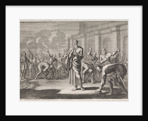 Onias stoned by Jews by Pieter Mortier