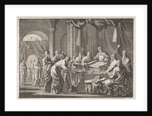 Meeting of the 72 translators of the law on the orders of King Ptolemy Philadelphus by Pieter Mortier