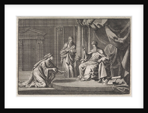 Bathsheba kneels for David by Pieter Mortier