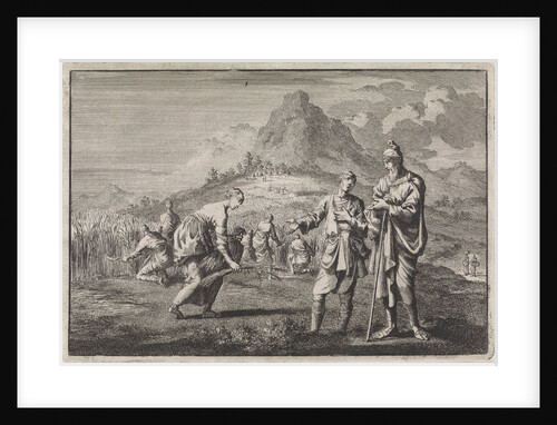 Boaz interrogates his supervisor about Ruth by Pieter Mortier