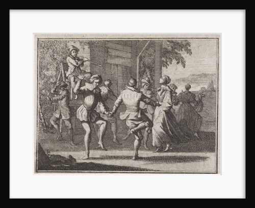 Group of dancing figures in the open air by Hiob Hertzen