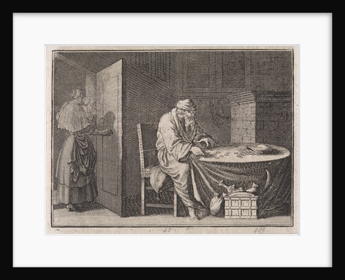 Joannes Coaxa counts his borrowed money by Christoph Weigel