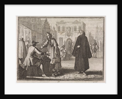 Francis a Jesu sells fruit on a market by Christoph Weigel