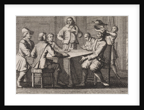 Anthimus, bishop of Nicomedia, receives five soldiers by Christoph Weigel