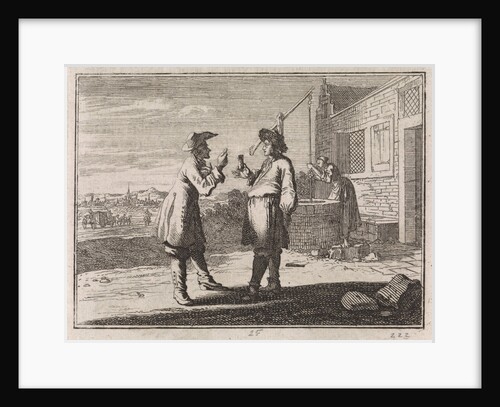 Man selling a cricket in a glass as a protecting ghost by Christoph Weigel