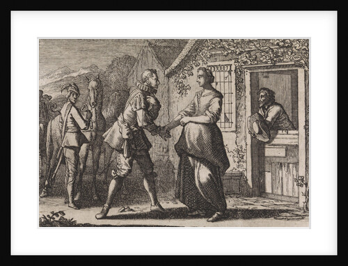 Count Gualterus asks Griseldis to marry him by Christoph Weigel