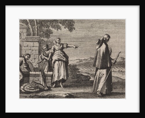 James, Bishop of Nische, taunted by three girls by Christoph Weigel