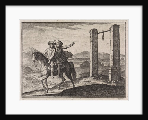 Man saved by his guardian angel of the gallows by Christoph Weigel