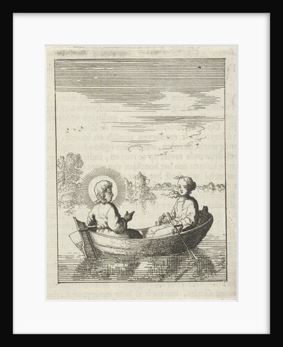Christ with the soul personified in a rowboat by Pieter Arentsz II