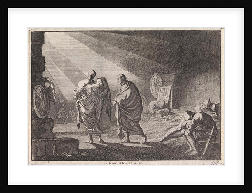 Peter liberated by the angel from prison by Pieter Mortier