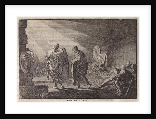 Peter liberated by the angel from prison by Pieter Mortier