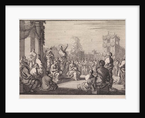 Sermon of Christ in front of the temple by Jan Luyken