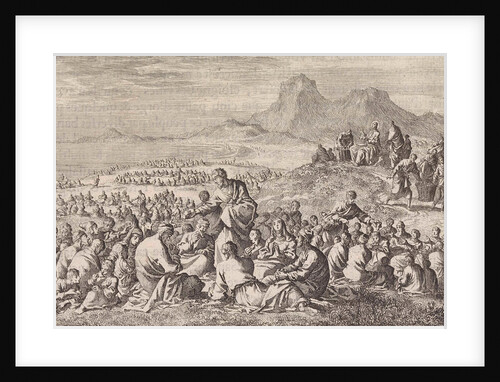 Miraculous multiplication of the seven loaves and the two fishes by Pieter Mortier