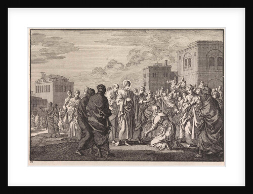 Healing of a woman suffering from hemorrhages by Pieter Mortier