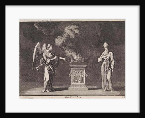 Gabriel appears to Zacharias in the temple by Pieter Mortier