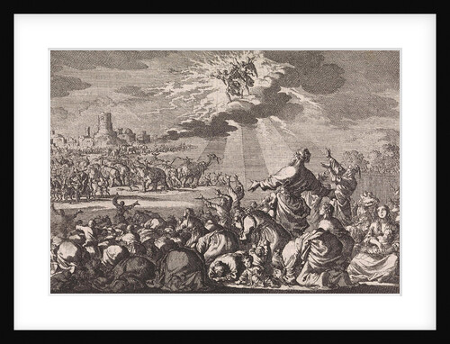 Two angels chase the elephants away Ptolemy Philopator by Pieter Mortier