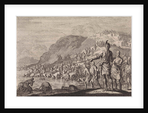 Gideon orders his men to drink water by Pieter Mortier