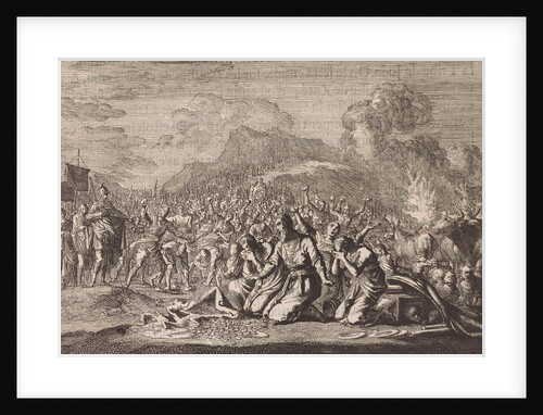 Stoning of Achan and his family by Pieter Mortier