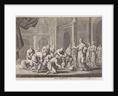 Joseph's brothers kneel before him by Pieter Mortier