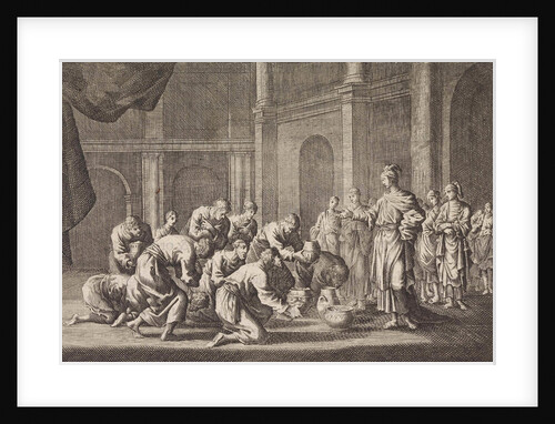 Joseph's brothers kneel before him by Pieter Mortier
