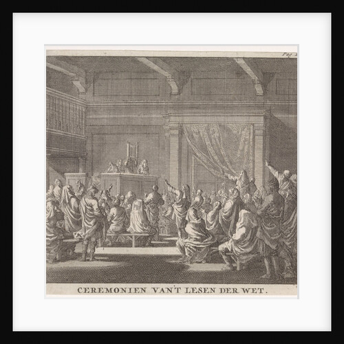 Synagogue where a rabbi reads by Hendrik van Damme