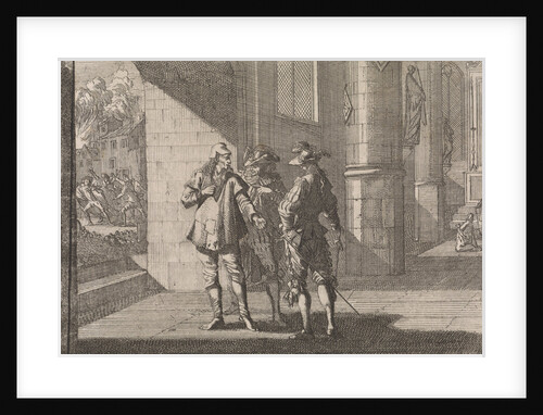 Masaniello talks with two noblemen in a church by Johann David Zunnern