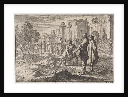 Safi, the Shah of Persia, buries forty of his harem women living in the palace garden as punishment for plotting against his life by Johann David Zunnern