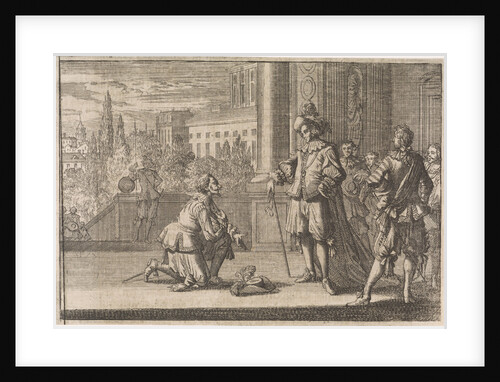 Charles IV, Duke of Lorraine kneels for Louis XIII by Johann David Zunnern