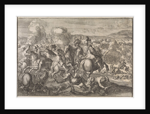 Death of King Gustavus Adolphus of Sweden at the Battle of Lutzen, southwest of Leipzig by Johann David Zunnern