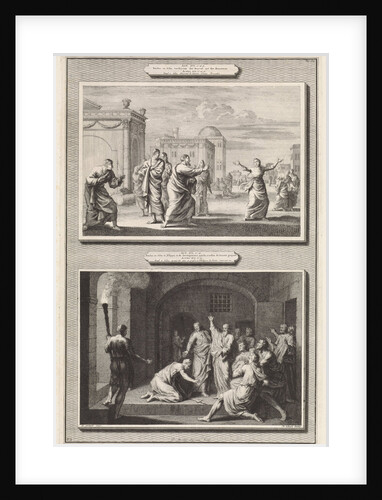 Paul healed a possessed woman and the conversion of the Philippian jailer by Bernard Picart