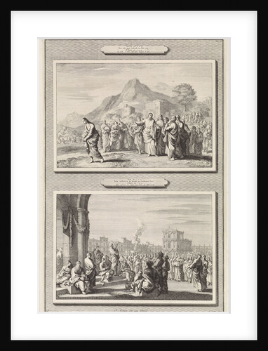 Christ gives advice to a rich young man and the sermon of Christ before the temple by Anonymous