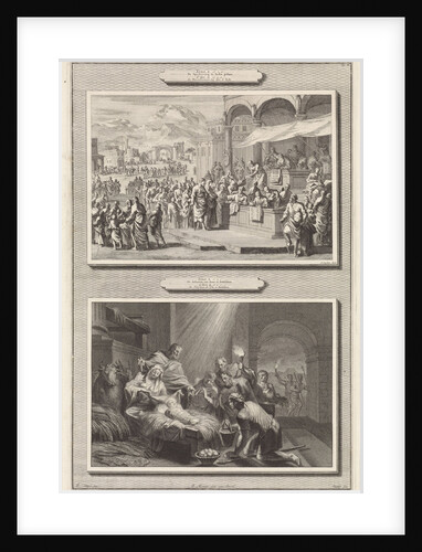 Census at Bethlehem and the adoration of the shepherds by Pieter Mortier