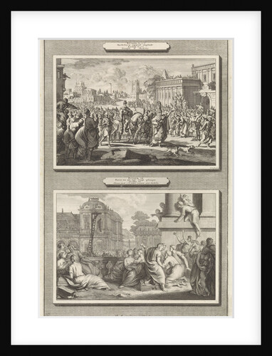 Mordecai is honored in Babylon and the execution of Haman by Bernard Picart