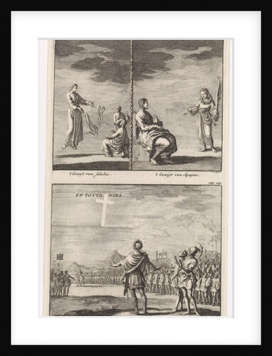Visions of St. Jacob and St. Agapitus and the vision of Emperor Constantine the Great on the battlefield by Barent Visscher