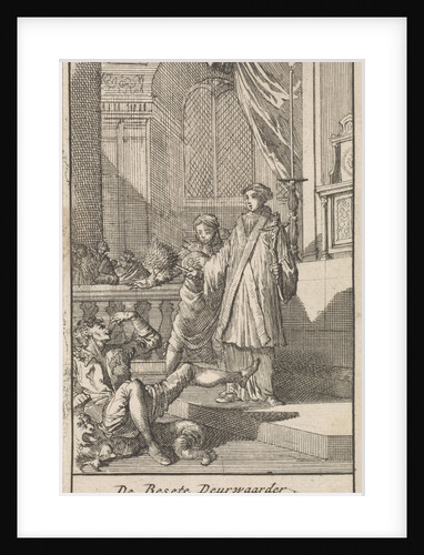 Priest with holy water brush before the possessed bailiff by Jan Claesz ten Hoorn