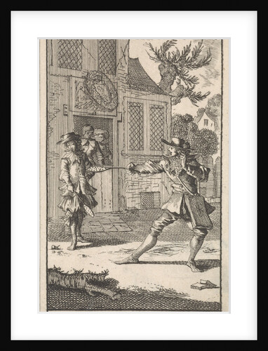 Don Pablo (Buscon) meet a fencing master by Jan Claesz ten Hoorn
