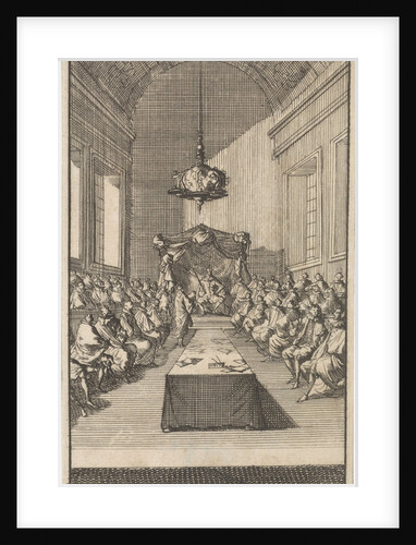 Cardinal Mazarin in a meeting with Louis XIII and his advisers by Boudewijn van der Aa