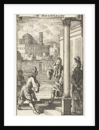 Isabelle is greeted on the sidewalk in front of her house by Don Jouan and Don Carlos by Adriaan Braakman