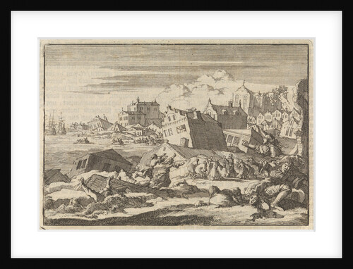 Earthquake in Jamaica where the city Port Royal is destroyed, 1615 by Pieter van der Aa I