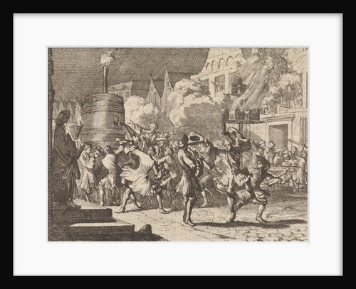 Joy in Paris following the false news of the death of William III at the Battle of the Boyne by Pieter van der Aa I