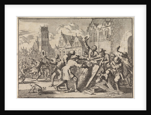 Riot in Dordrecht by Pieter van der Aa I