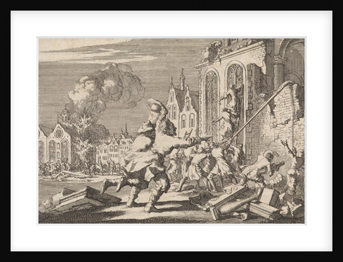 Destroying of Catholic chapels in London by Pieter van der Aa I