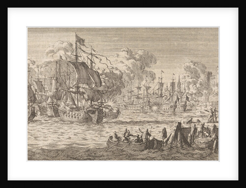 Dutch merchant ships are attacked by the English by Anonymous